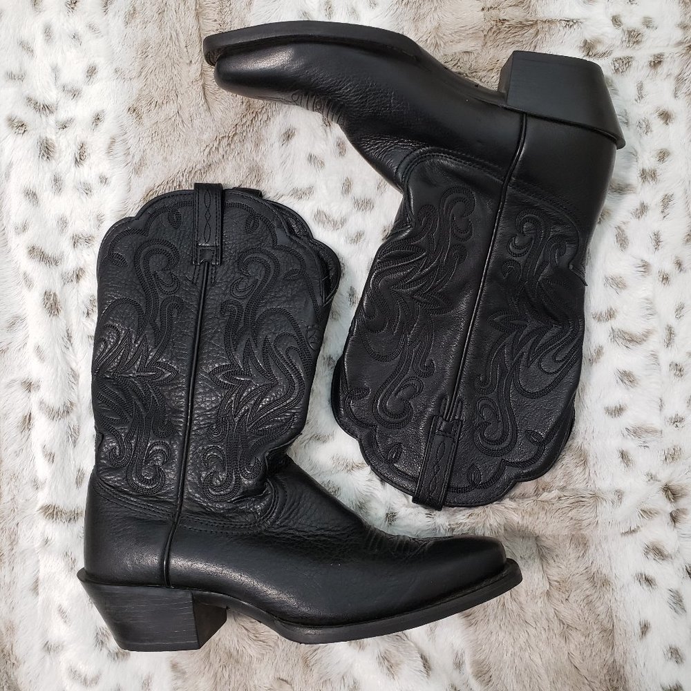Ariat Square Toe Black Boot - 7.5